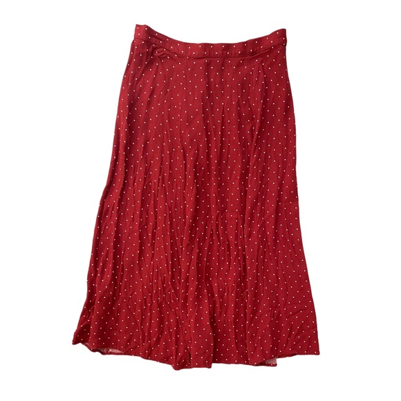 Reformation Red Polka Dot Button Skirt 8P - Picture 7 of 7